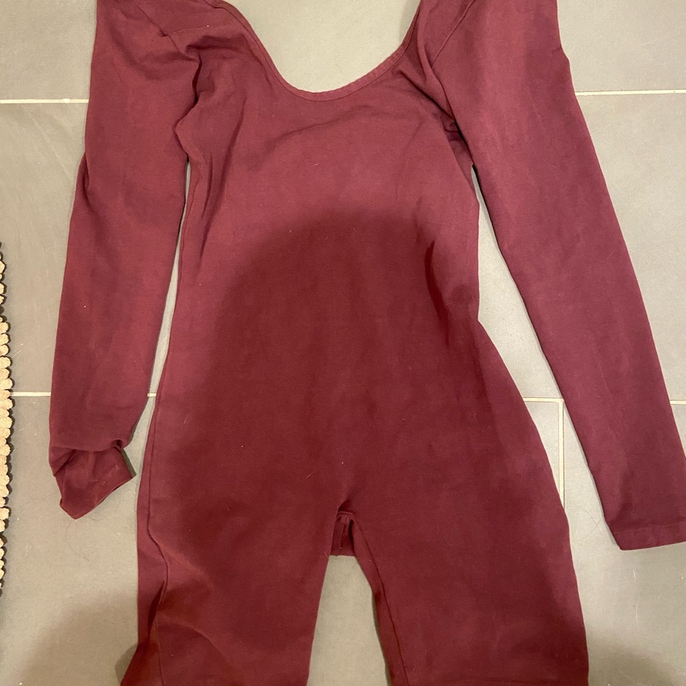 GARMENT DYE LONG SLEEVE BIKETARD